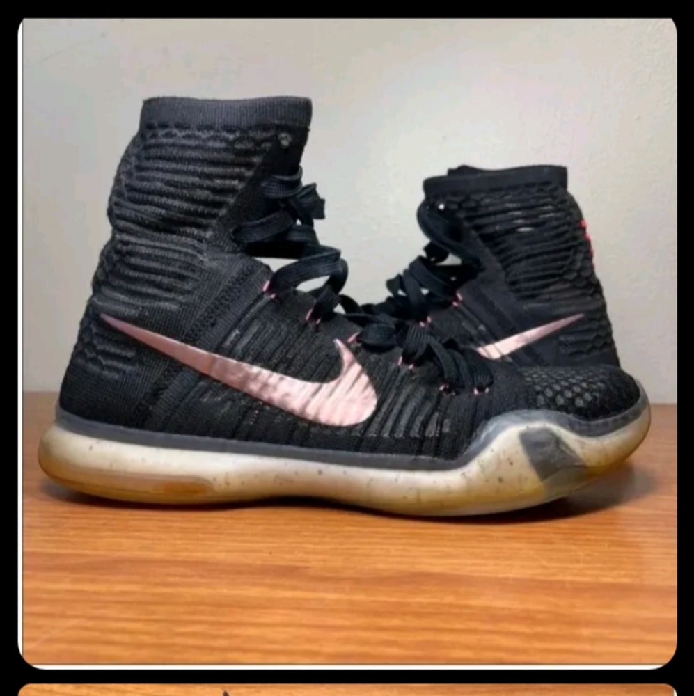 Kobe 10 elite high rose gold size 9